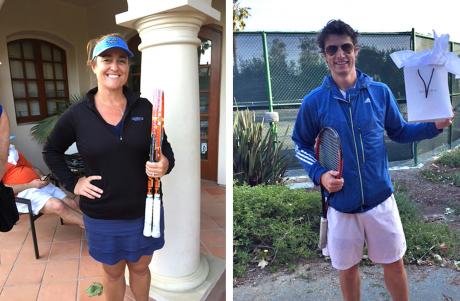 Players Alison Jones and Billy Lambon emerged on top of the heap at April 14's round-robin tennis event.
