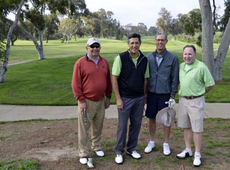 A team made up of Walter Noce (from left) Richard Afable, M.D., Jim Barber and Craig Beam took first place in the meeting tournament at Sandpiper Golf Club.