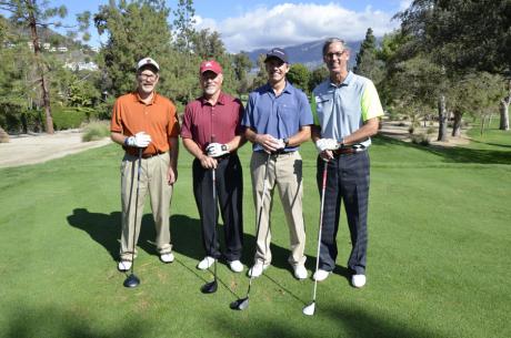 Teaming up for the event's low aggregate score (with a 331) were (from left), Ron Knapp, Steve Moreau, Jeremy Zoch and Jim Barber. HASC photo