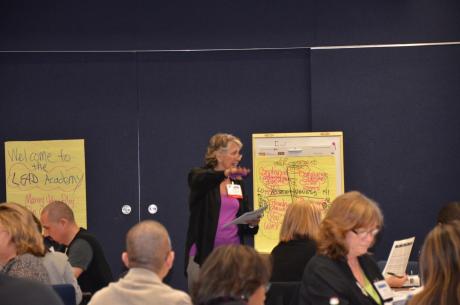 Instructor Marcey Uday-Riley, MSW, CPT, presents Leading People Differently in Session I.