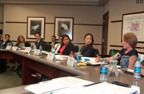 Members of a PathWays contingent take part in an interactive session at HASC's Los Angeles headquarters in 2014.