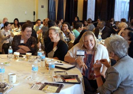 Sharing experiences with other professionals is a high point of each Southern California Patient Safety First Collaborative. The program seeks to inject "joy and meaning into health care workplaces," organizer Julia Slininger said at the event.